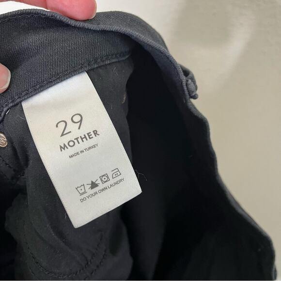 Mother The Insider Crop Two Step Fray Black Jeans in Not Guilty Womens Size 29 - Picture 9 of 10